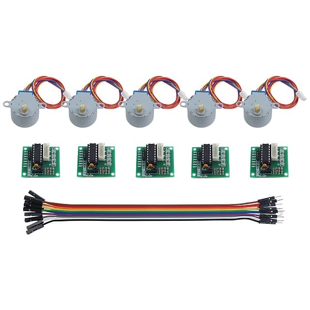 5V Stepper Motor Kit with ULN2003 Driver Board (5 Pack) - Vector CNC